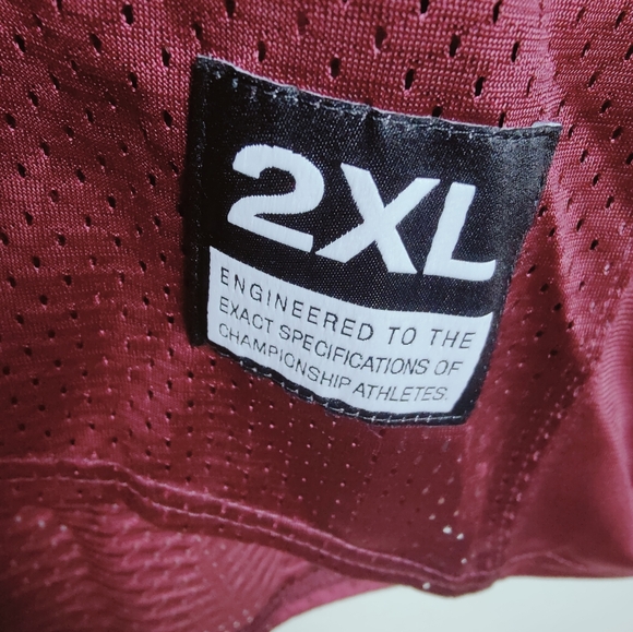 Nike Men's Football Stock Vapor Varsity Practice Jersey, Burgundy, Sz 2XL - Picture 8 of 8